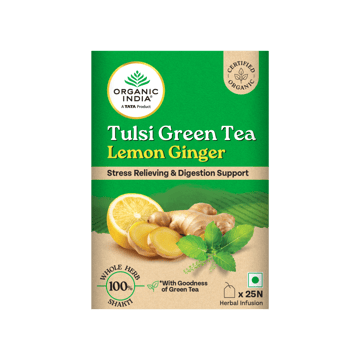 A TATA Product - Organic India Lemon Ginger Tulsi Organic Herbal Infusion Bags