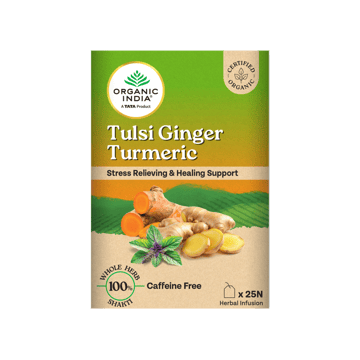 A TATA Product - Organic India Tulsi Ginger Turmeric Herbal Infusion Bags