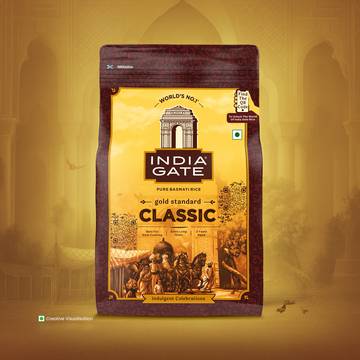 India Gate Classic Gold Standard Basmati Rice (Extra Long Grain)