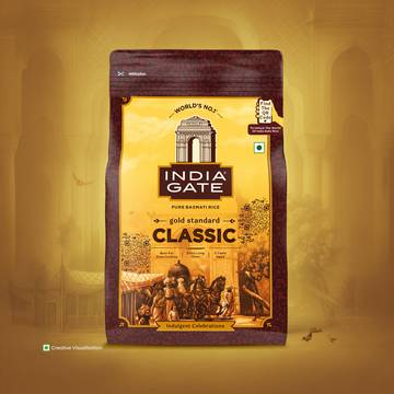 India Gate Classic Gold Standard Basmati Rice (Extra Long Grain)