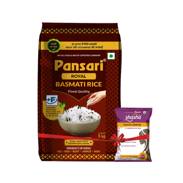 Pansari Royal Premium Biryani Rice -Free Shasha Jeera (Extra Long Grain)