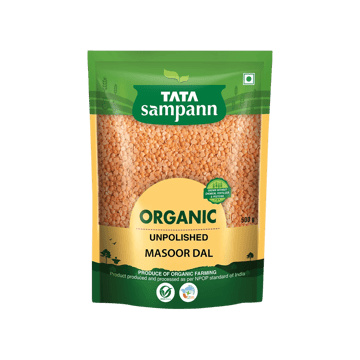 Tata Sampann Organic Masoor Dal Unpolished