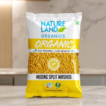 Natureland Organics Organic Moong Dal (Dhuli) Washed Split