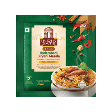 India Gate Classic Hyderabadi Biryani Masala with Gravy & Seasoning