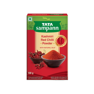 Tata Sampann Kashmiri Red Chilli Powder with Natural Oils (Mirchi)