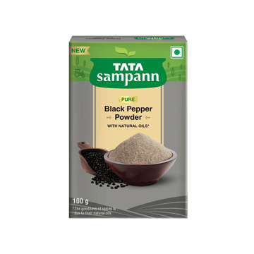 Tata Sampann Black Pepper Powder (Natural Oils) (Kali Mirch)