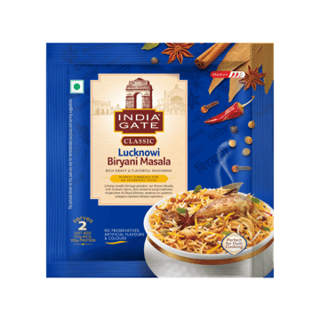 India Gate Classic Lucknowi Biryani Masala with Gravy & Seasoning