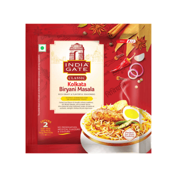 India Gate Classic Kolkata Biryani Masala with Gravy & Seasoning