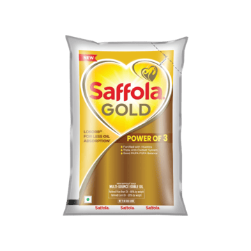 Saffola Gold Corn & Rice Bran Refined Blended Cooking Oil (1 ltr)