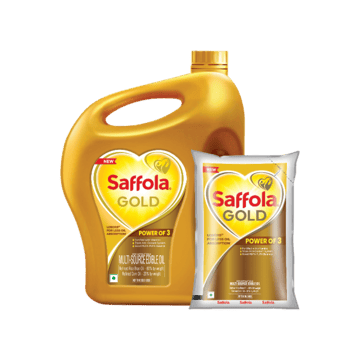 Saffola Gold Corn & Rice Bran Blended Cooking Oil - Free 1 l Pouch