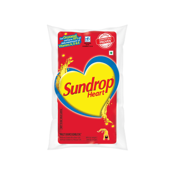 Sundrop Heart Rice Bran & Sunflower Blended Cooking Oil (1 ltr)