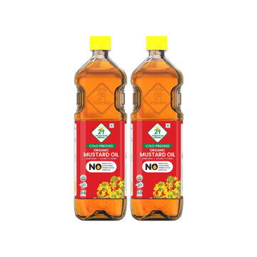 24 Mantra Organic Cold Pressed Mustard Oil - Pack of 2