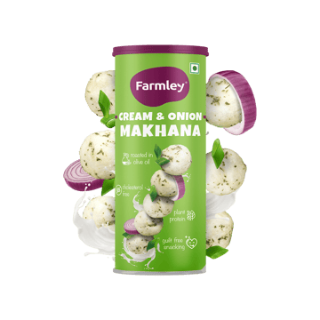 Farmley Cream & Onion Roasted Flavoured Makhana Roasted In Olive Oil