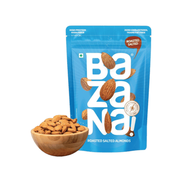 Bazana Premium Roasted Salted 100% California Almonds (Badam)