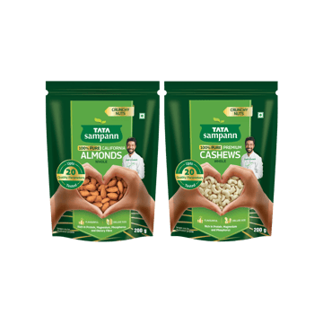 Tata Sampann Pure California Almonds +  Cashew (100% Pure Premium) Combo