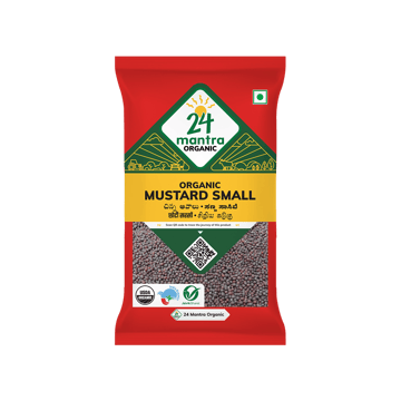 24 Mantra Organic Black (Small) Mustard Seeds / Rai Seeds