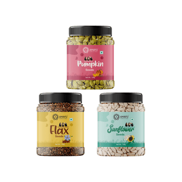 AMAYU Pumpkin, Sunflower & Flax Seeds Combo