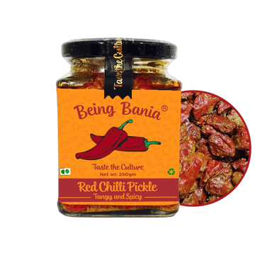 Being Bania Stuffed Red Chilli Pickle