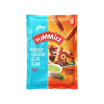 Godrej Yummiez Lucknowi Chicken Seekh Kebab (Frozen)