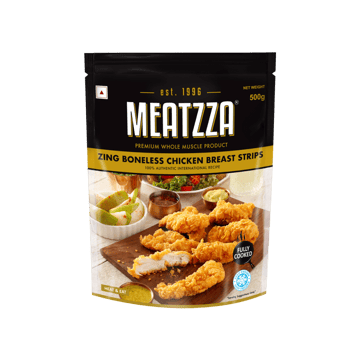 Meatzza Zing Boneless Breast Chicken Strips (Frozen)