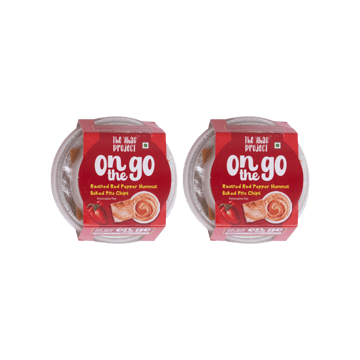 The khao project Roasted Red Pepper Hummus & Baked Pita Chips - Pack of 2