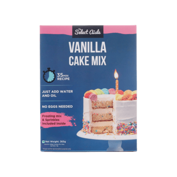 The Select Aisle Eggless Vanilla Cake Mix with Frosting mix and Sprinkles
