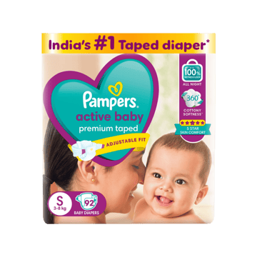 Pampers Active Baby Tape Style Baby Diaper