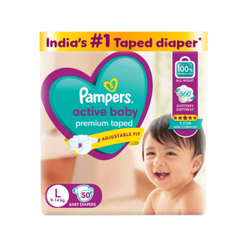 Pampers Active Baby Tape Style Baby Diaper
