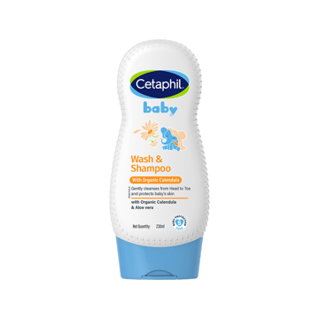 Cetaphil Baby Wash & Shampoo with Organic Calendula - 230 ml