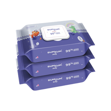 Bumtum 99% Water Baby Wipes with Lid
