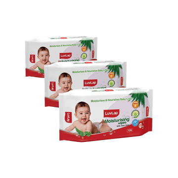 LuvLap Baby Wipes with Aloevera