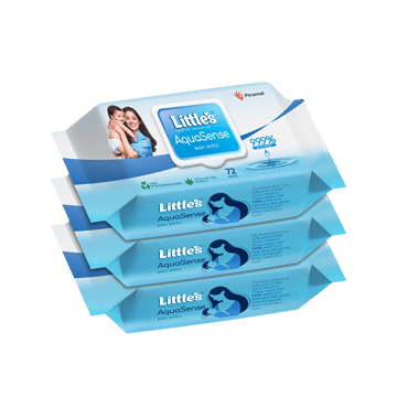 Little's AquaSense 99.9% Pure Water Baby Wipes