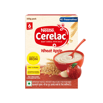 Nestle Cerelac Wheat Apple Baby Cereal (6 - 24 Months)