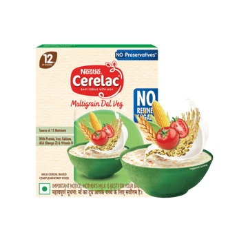 Nestle Cerelac Multigrain Dal Veg Baby Cereal (No Refined Sugar, 12 to 24 Months)