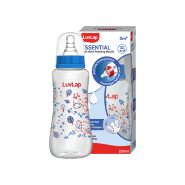 LuvLap Baby Feeding Bottle (250 ml, Blue)