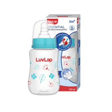 LuvLap Slim Neck Baby Feeding Bottle - Slow Flow 0+M (125 ml)