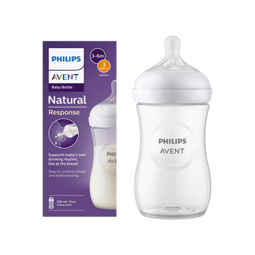 Philips Avent Natural Baby Feeding Bottle, BPA Free (260 ml)