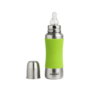 Speedex Stainless Steel Baby Feeding Bottle (240 ml, Silk Green)