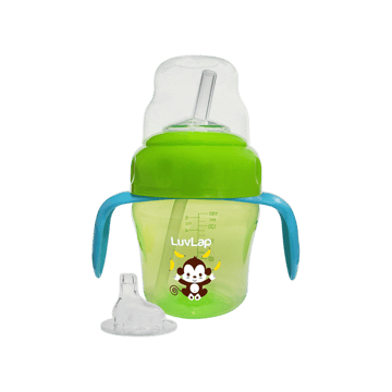 LuvLap Anti Spill Baby Sipper (150 ml, Green)