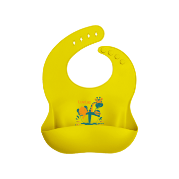 LuvLap Silicone Baby Bib (Yellow)