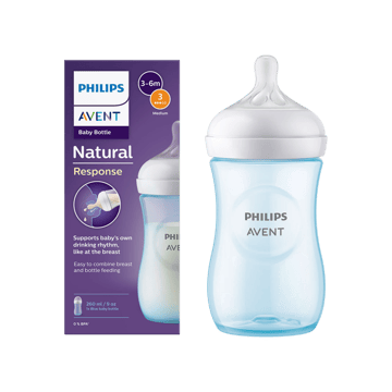 Philips Avent Natural Baby Feeding Bottle (BPA Free) (260 ml, Blue)