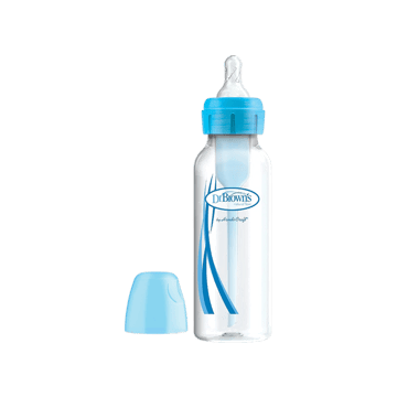 Dr. Brown's Options+ Anti-Colic Baby Feeding Bottle (250 ml, White, Blue)