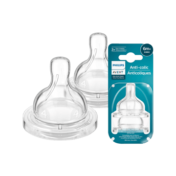 Philips Avent Anti-Colic Baby Feeding Nipple 6+ Months, BPA Free