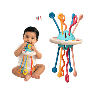 Kidology Pull String Phthalate Free Teether for Babies