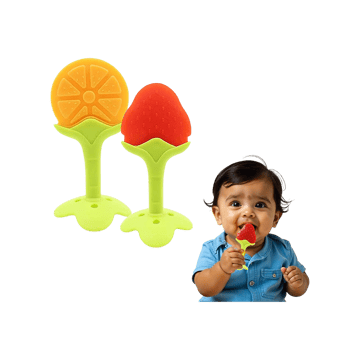 Kidology Fruit Shaped Baby Teether (Multicolour)