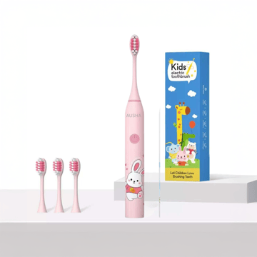 Ausha Rabbit Kids Electric Toothbrush (Pink)