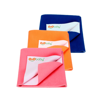 Oyo Baby Quick Dry Sheet - Small (Salmon Rose, Royal Blue, Peach)