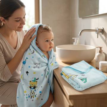 Mee Mee Microfibre Baby Towel (Multicolour)