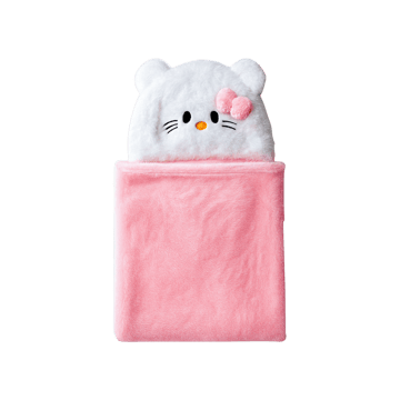 Oyo Baby Animal Face Hood Baby Blanket (Pink)