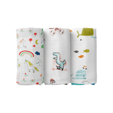 MomsHome Organic Cotton Muslin Baby Swaddle Wrapper